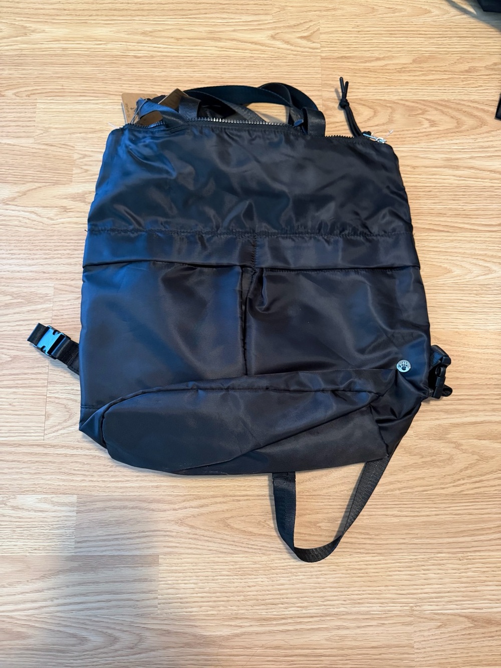 Black Bear Paw Convertible Backpack Tote